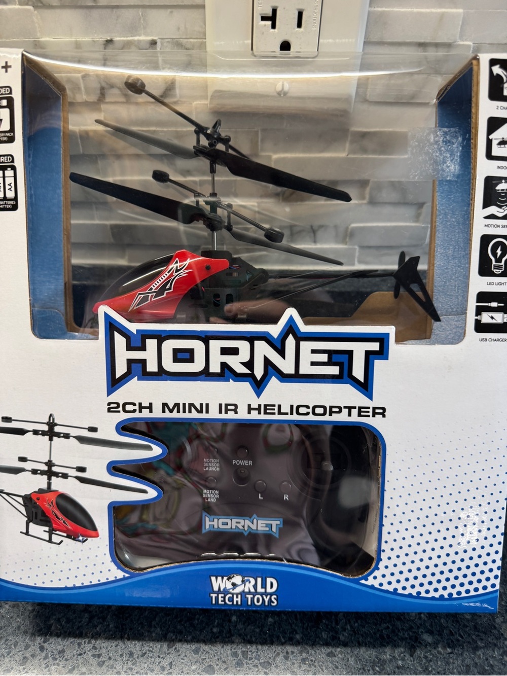 2CH Mini IR Helicopter - Red and Black